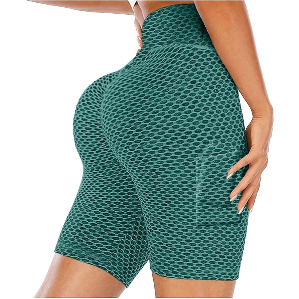 Tflycq Träningsleggings för Kvinnor Fitness Sport Löparfickor Leggings Yogabyxor Green XL