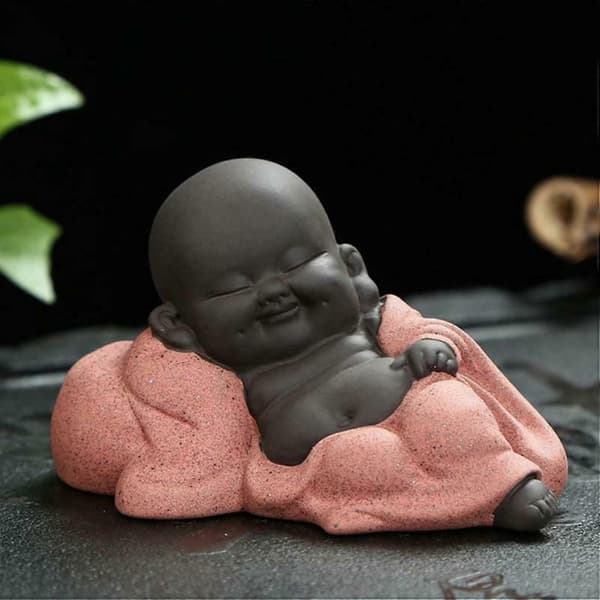 Sød Keramisk Buddha Statue Figur Ornts Hjem R C