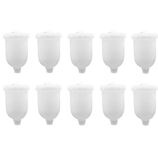 10x Plastfärgkopp För H-2000 Sprutkopp Kopplingsstycke Jet Färgspruta 280cc Vit
