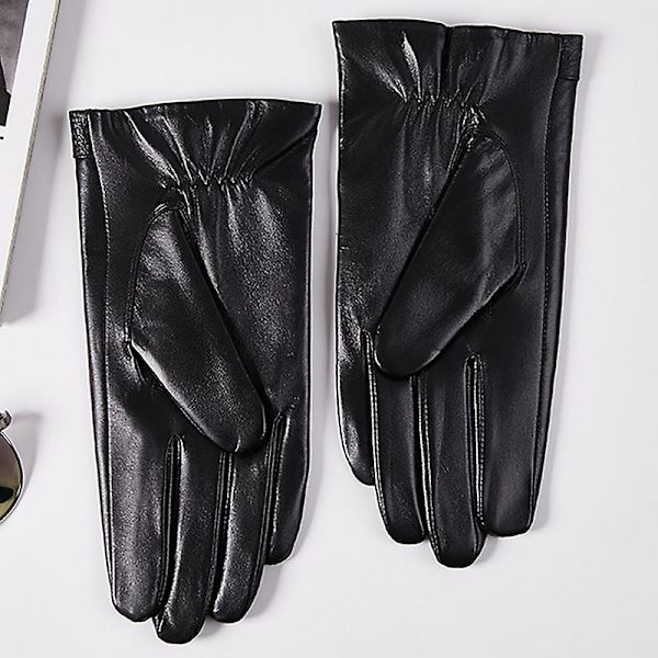 Evago Touchscreen Vinterhandskar i Getläder för Män - Fleecefodrade Handskar för Motorcykelkörning Svart XL