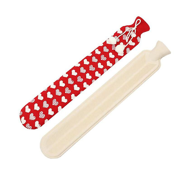 Varmtvannsflaske med trekk 1l for nakke og skulder, rygg, ben, midje Varm kropp Varmtvannsflaske Lang style 13