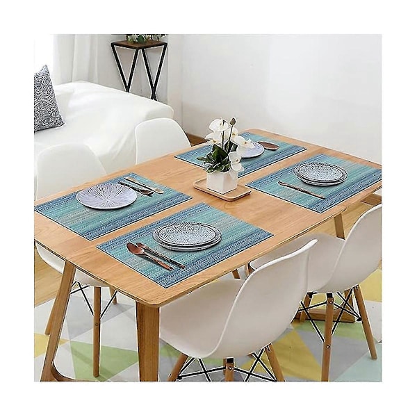 Placemats Set om 8 Placemats för Matbord Inomhus Utomhus Bordsunderlägg Värmebeständiga Tvättbara Pla