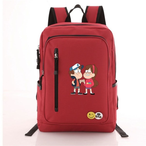 Anime Gravity Falls Ryggsäck Dragkedja Ficka Skolväska Student style 4