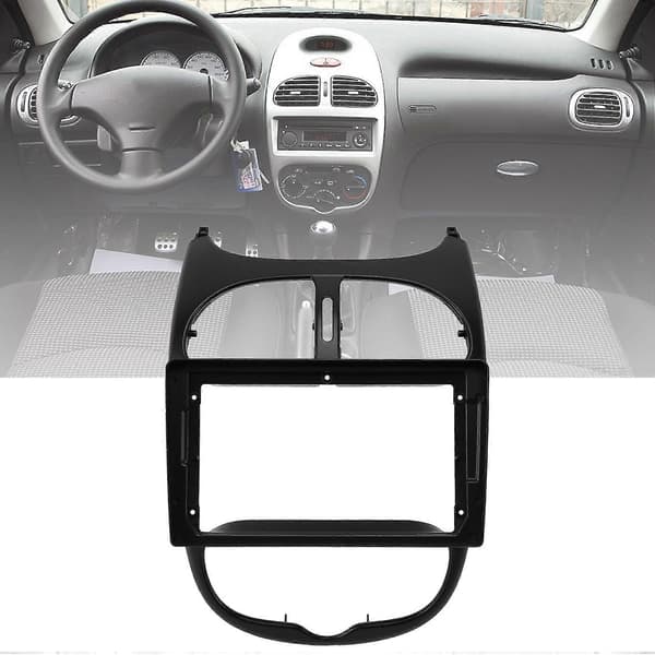 9 Tommer 2din Bil Dashbord Ramme Dvd Ramme Radio Panel Ramme Navigasjon Panel For 206 2004-2008