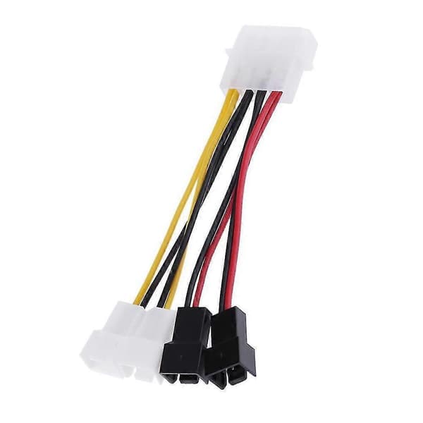 1 stk. 4-pin Molex til 3-pin blæser strømkabel adapter stik computer køleblæser kabler 12v/5v Dc F