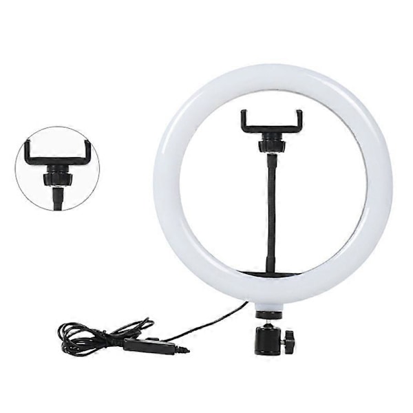 26cm Kamera Telefon Fotografi LED Ringljus USB Fyllnadslampa för Selfie Makeup