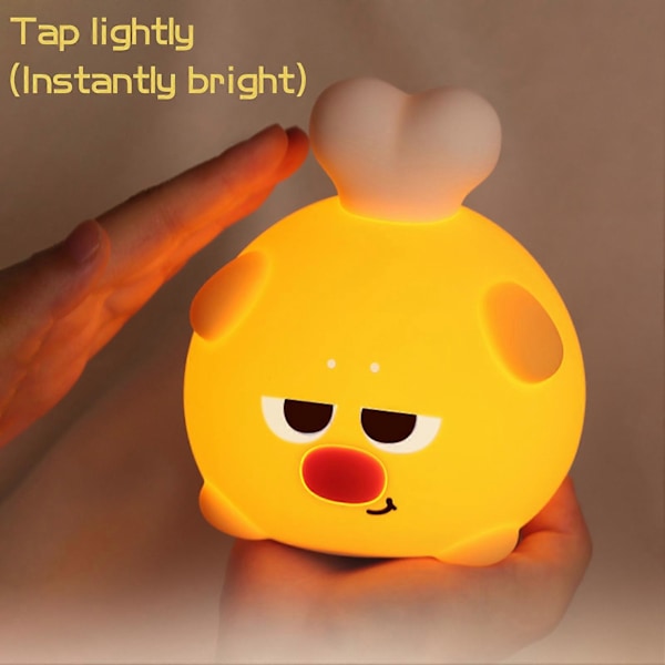 Kyllinge Ben Natlampe LED Sengelampe Blødt Lys Flicker Fri Timer Funktion 3 Lysstyrkeniveauer LED Lys Skrivebordsdekoration