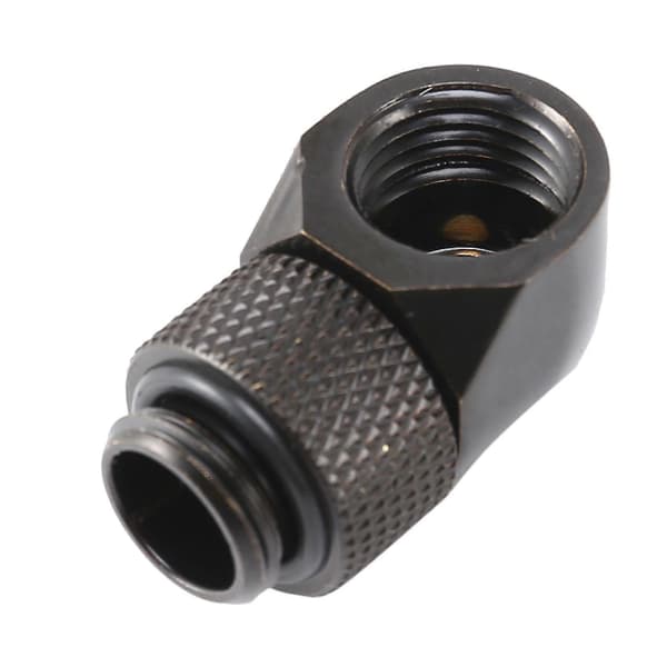 12,9 mm G1/4 Gevind 90 Graders Rotationsrørforbindelsesfitting til PC Vandkøling Sort