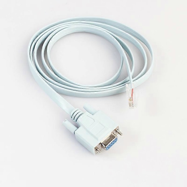 1,5 m 9-pin DB9 Seriell RS232 til RJ45 Cat5 Ethernet Konsoll Rollover-kabel for Cisco