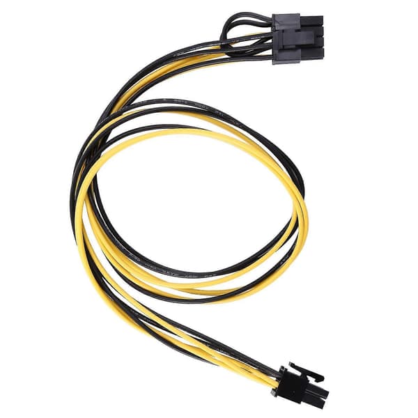 12 st 6-Pin Pci-e Till 8-Pin(6+2) Pci-e (hane Till Hane) Gpu Strömkabel 50cm För Bildkort Mining S