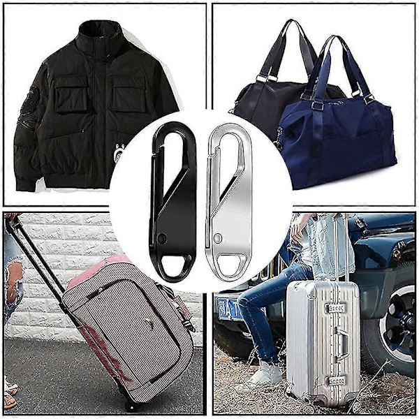 Metallersättningsdragkedja (10 stycken), Metallflikar för dragkedjereparation, för kläder, bagage, resväska, Ba