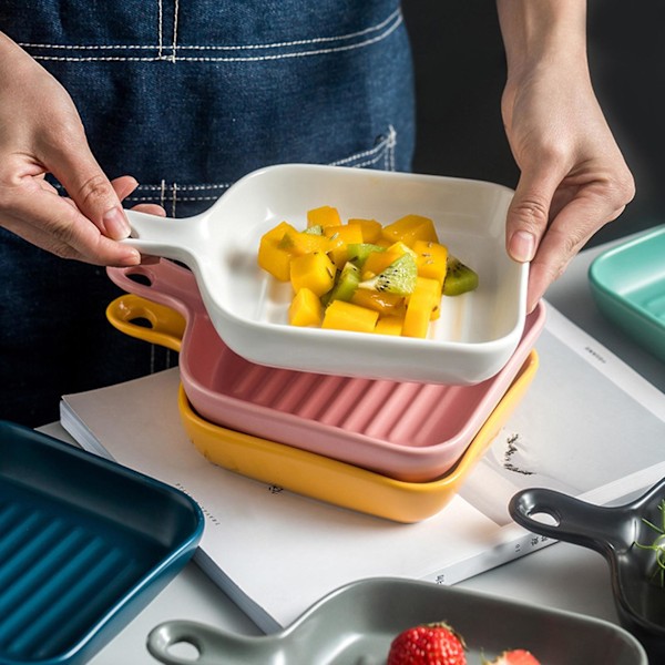 Matfat Non-stick Varmeisolert Keramisk Kjøkken Matlagningsfat For Hjemmet