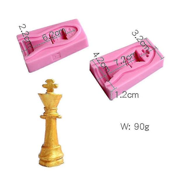 Skakform Silikoneform Fondant Ler Kage Bagning Epoxyforme DIY Dekoration