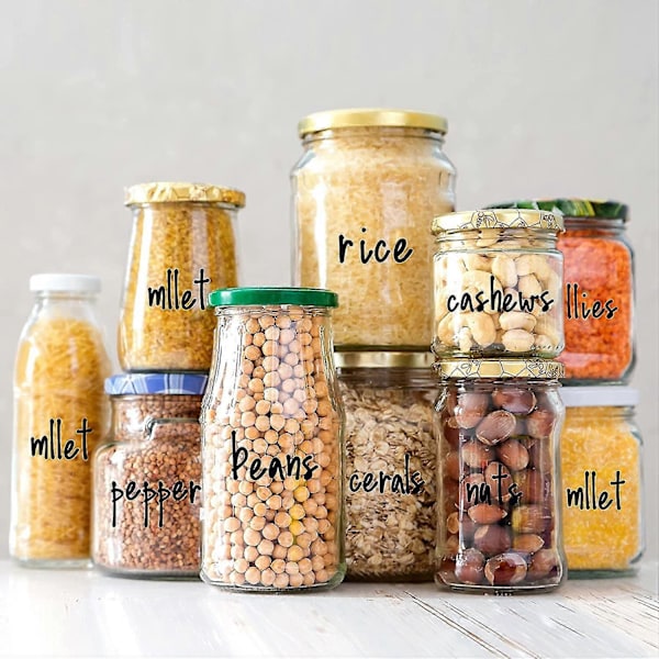 8 Ark Vinyl Bokstaver Tall Sett, Bokstaver Tall Klistremerker DIY Dekal Skrift Pantry Etikett