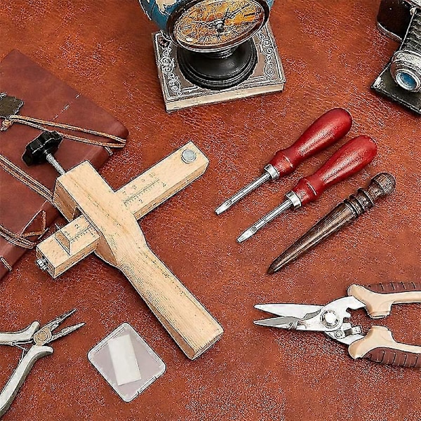 4 stk. Lærremkutter Justerbar Lærstrimmelkutter Remkuttersett For DIY Håndverk C