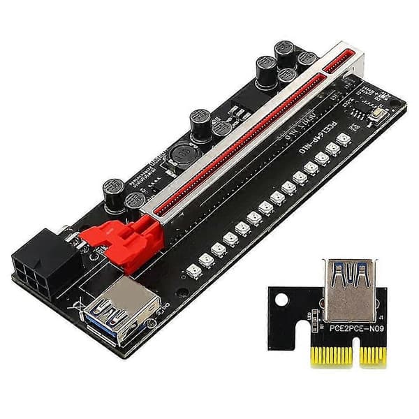 1kpl Pcie Riser -kortti V011 Pro Plus Pci E Express Gpu 1x - X16 -adapteri Usb3.0 Virtajohto Videolle
