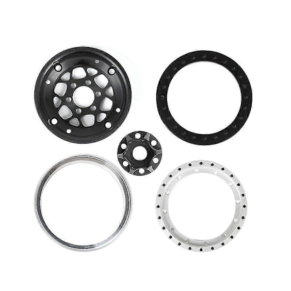4st 1.9 Tum Aluminium Beadlock Hjulnav Hjul Fälg För 1/10 Rc Crawler Bil Axial Scx10 Trx4 Rc4wd