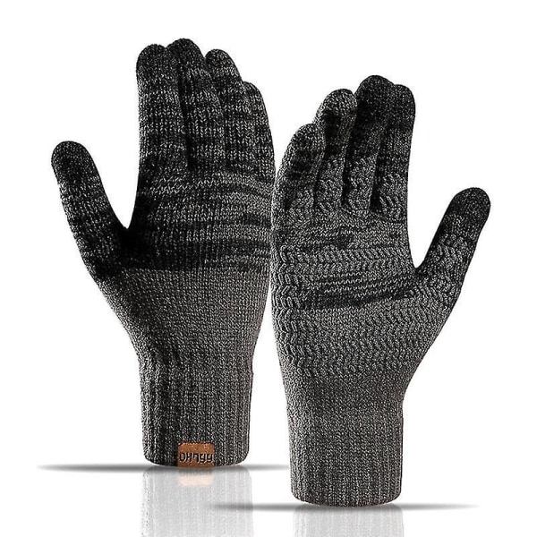 Stickade vinterhandskar för dam och herr, kashmir, stickade damhandskar, varma tjocka handskar för höst och vinter, pekskärmshandskar för skidåkning Navy blue