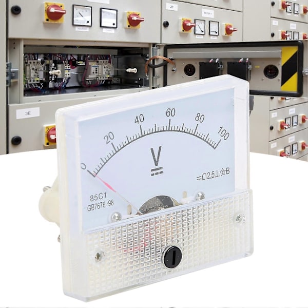 Pointer DC Voltmeter Panel Volt Spændingsmåler Måleinstrument 85C1 DC 0~100V