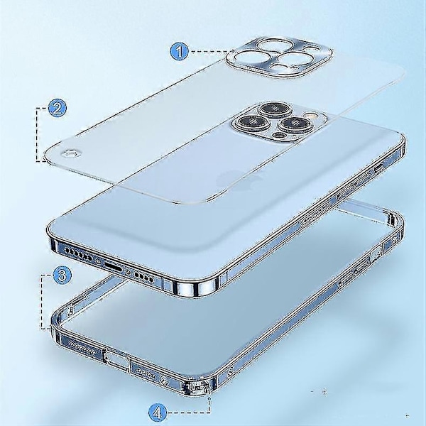 Enkel Stil Metallram Frostat Bakstycke Ultratunt Mobiltelefonfodral Kompatibelt Iphone11 12pro 13pro Max - Jxlgv Silver iPhone 11Pro Max