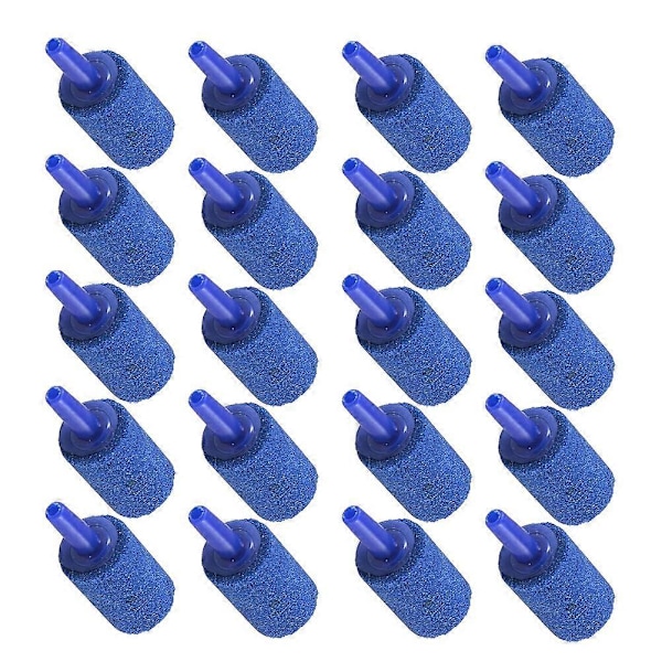 20 st Luftsten Mineral Bubbel Diffuser Luftstenar Diffuser för Akvarium Fisk Tank Pump Hydroponics (Blå)
