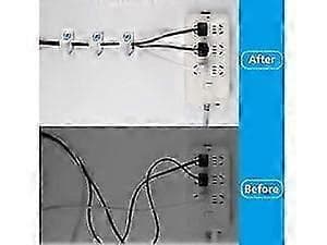 Wire Shelf Loop Clips - 20 stk. Hvite nedveggklips for hyller i skap