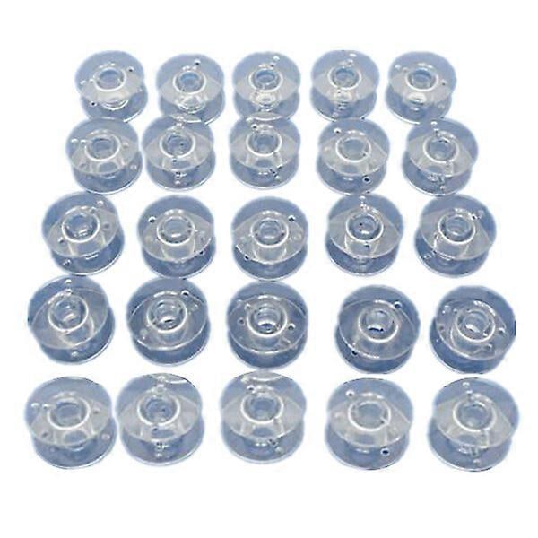 25 stk. 2,1 cm klare plastikspoler til symaskiner