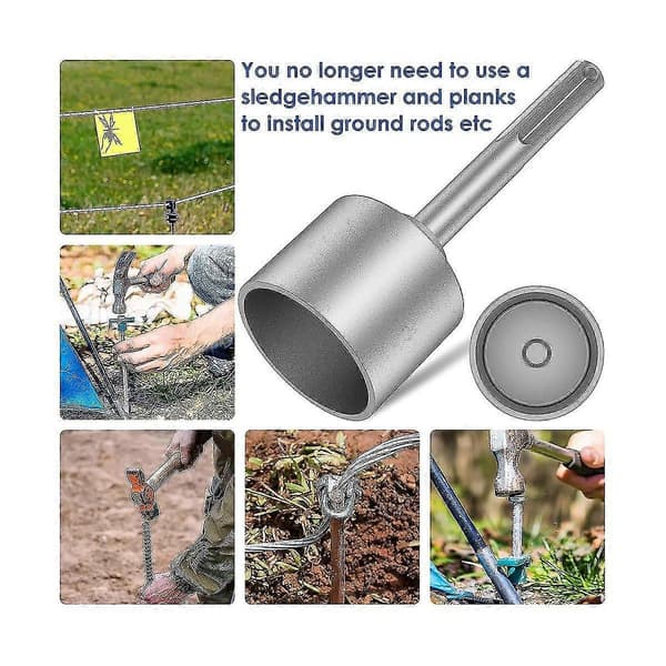SDS Plus Jordspyd Driver til Borehammere Metal, Jordspyd Bits Driver Socket til GBH-3-28 GBH2-26 (21mm)
