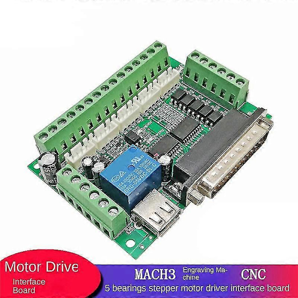Graveringskort CNC 17 Porte 5-akset Stepmotordriver Interface Optokobler Isolationskort Wit
