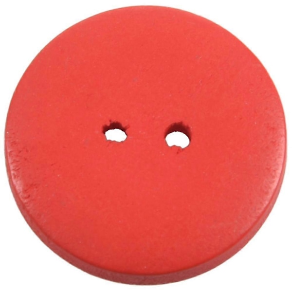 100 kpl Sekalaisia Pyöreitä 2 Reikää Puuompelunappeja Scrapbooking 25mm (1 tuuma) Halkaisija