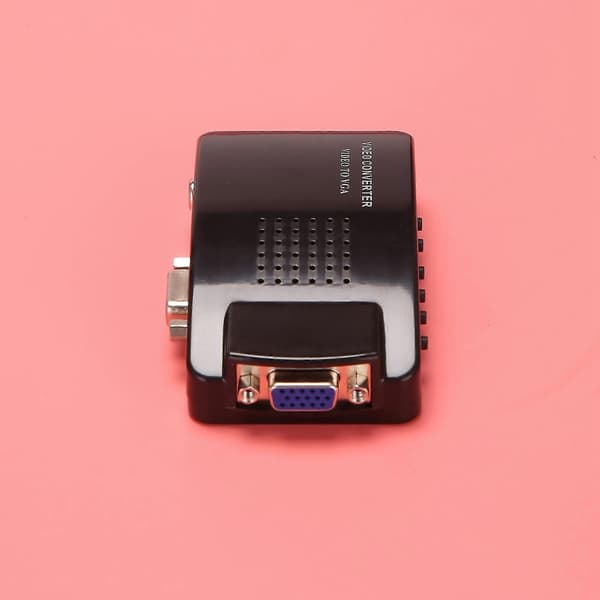Av til Vga Adapter Rca Vga Konverter Pc Rca Komposit S-video Av Input til Pc Vga Lcd Output Konverter