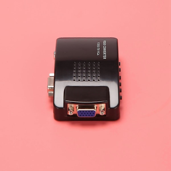 AV till VGA Adapter RCA VGA Konverter PC RCA Komposit S-video AV Ingång till PC VGA LCD Utgång Konverter