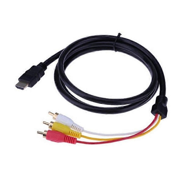 DOONJIEY HDMI-kompatibel till 3RCA Video Audio AV Komponent Konverter Adapter Kabel för HDTV
