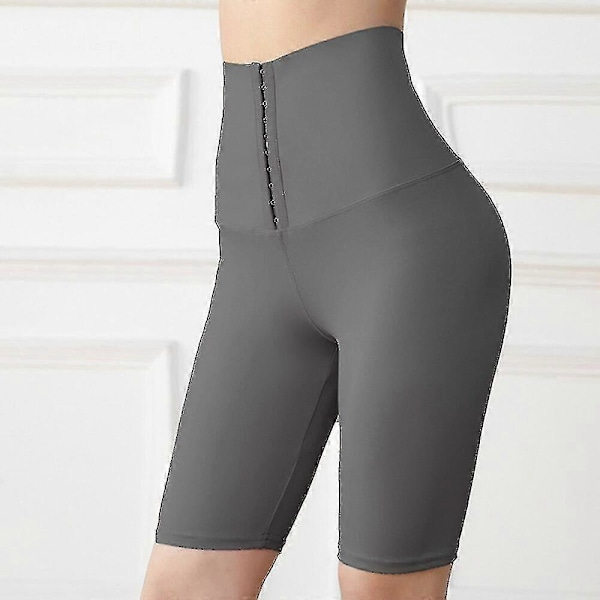 Dam Hög Midja Formande Trosor Midjetränare Slimmande Underkläder Hög Midja Shorts Fajas Trosor Formare Sport Fitness, 5 Points Grå Grey L
