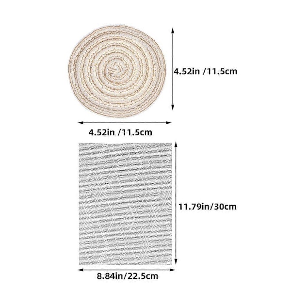 4 stk. Dukkehus Gulvteppe Mini Gulvmatte Dukkehus Teppe Miniatyr Gulvmatte Modell