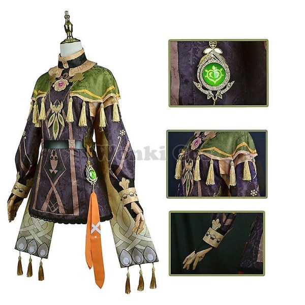 Genshin Impact Sumeru Collei Cosplay Kostym Peruk Grönt hår Genshin Collei Kostymer Full Set Cosplay XXL