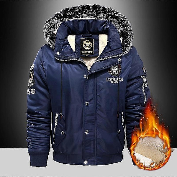 2023 Vinter Utomhus Varm Casual Dunjacka Parkas Kappa Oversize Plus Sammet Tjock Märke Håll Herr Svart Röd Vadderad Oversized Jacka red  JK26 4xL  FOR 185 CM 85KG