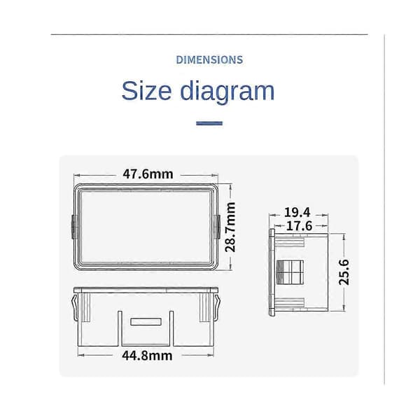 Laddningsindikator Mätare Display LED Er Voltmeter, Eller