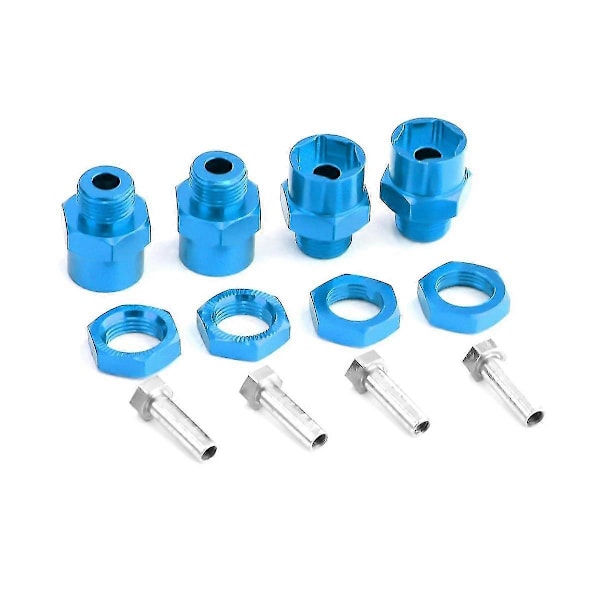 4kpl Metallinen Kuusiokoloavainadapteri 12mm - 17mm Pyörän Kuusiokoloavainadapterin Jatko Muuntomutterit 1/10 Rc-autoon