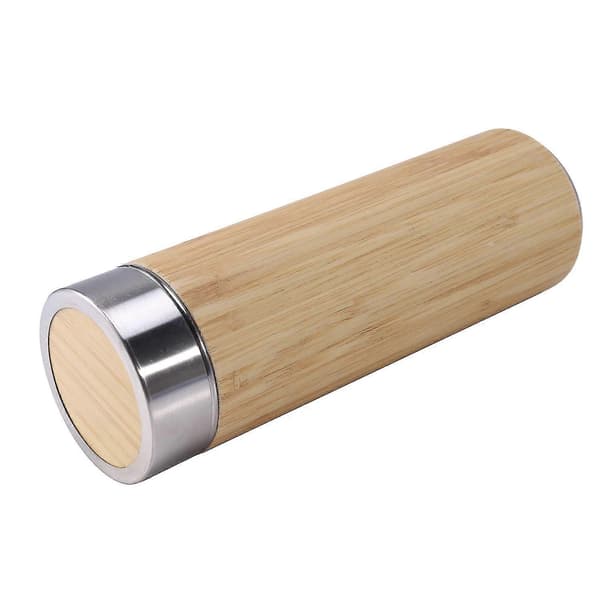 Bambu 500ml Mindre Stål Vakuumflaska Bambu Te