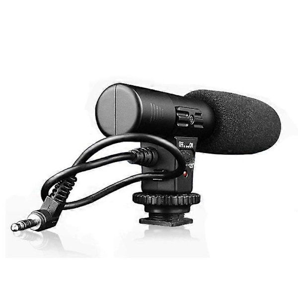Stereo Kondensator Inspelningsmikrofon Mic för PC Laptop Dator DSLR Kamera