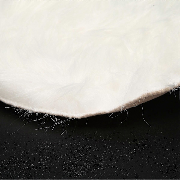 4x Konstgjord fårskinnsmatta 30 x 30 cm Fluffig Mjuk Långhårig Dekorativ Matta Kudde Stol Soffa