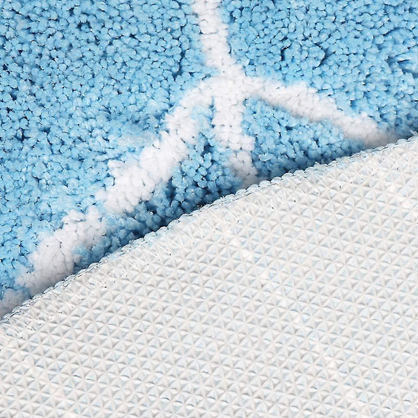 Söpö Ovimatto Lapsille - Imukykyiset Mikrokuituiset Kylpyhuonematot - Eteisen Matto Lattiamatto, Lehden Muotoinen Light Blue