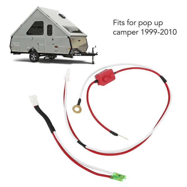 2 stk. Batteriledningsnet 4749A5531 Camper Batteriledningsnet med 15 Amp nulstillelig sikring Trailer Sideforbindelse til Popup Camper