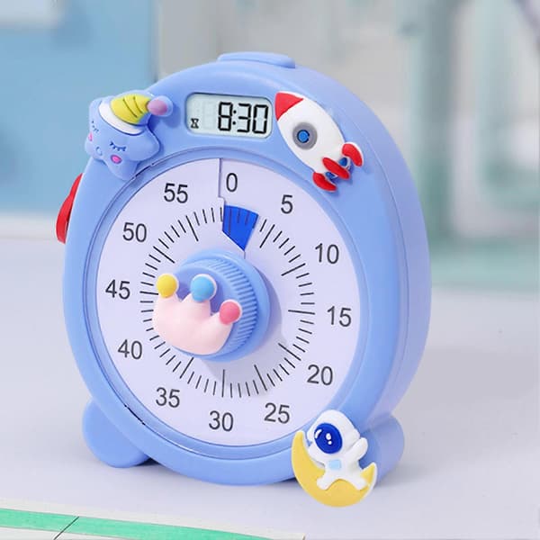 1 Set Timer Lättanvänd Tyst 60-Minuters Visuell Studietimer Magnetisk Adsorption Nedräkningstimer för Hem Kök