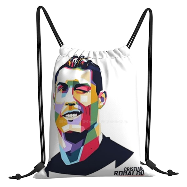 Cristiano Ronaldo Tonårsryggsäck Laptop Resväska Kristen Drawstring Bag