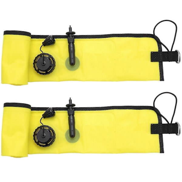 2x 1m Dykking Oppblåsbar Smb Overflatesignal Markeringsbøye Synlighet Flyte Signal Tube Pølse,y