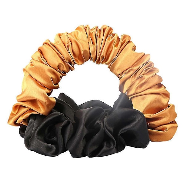 Värmelös Lock Scrunchie Sovande Hårband Satin Elastisk Hårknut Tillbehör Hårrullare