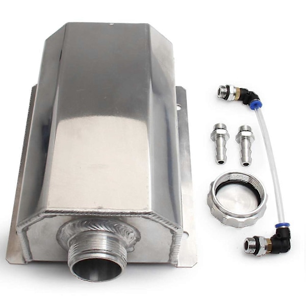 2l Universal Kølebeholder Firkantet Radiator Kølevæske Overløbstank Flaske Aluminium Legering Beholder
