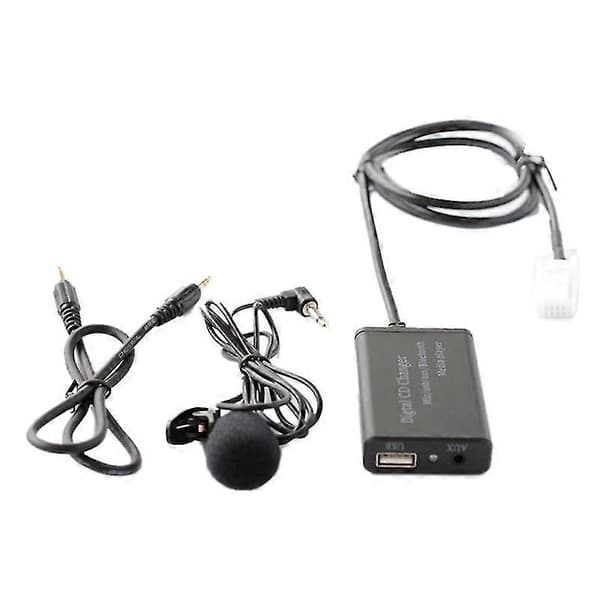 Usb Aux Bluetooth Bil Digital Musik Cd Växlare Adapter För (6+6)pin Corolla Yaris